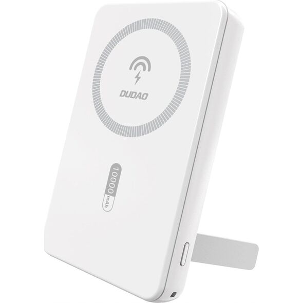Powerbank Dudao K14S+ 10000mAh 20W USB-A / USB-C / MagSafe z podstawką - biały