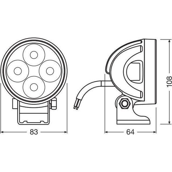 Lampa Osram ROUND VX80-WD oświetlenie zewnętrzne