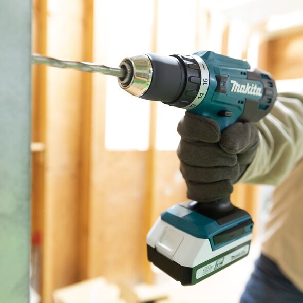 Makita DF488D002, Pistol grip drill, Keyless, 1.3 cm, 1400 RPM, 3.6 cm, 1.3 cm