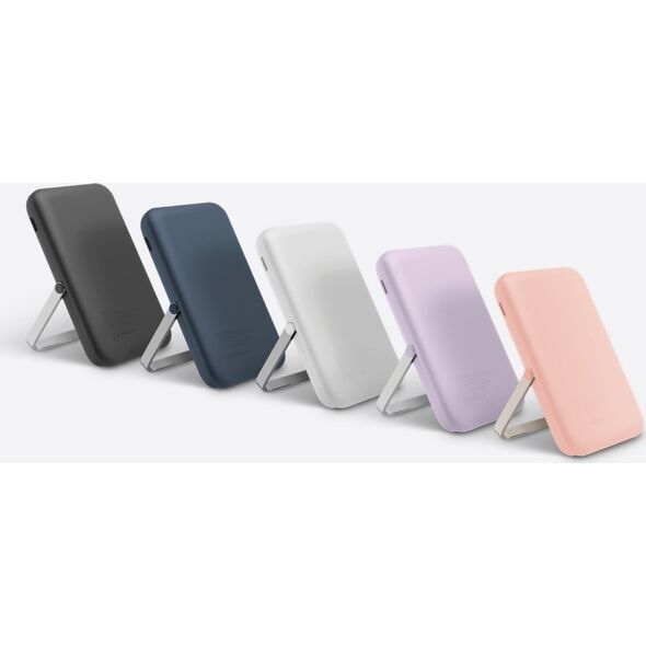 UNIQ Powerbank Hoveo 5000mAh USB-C 20WPD Fast charge Wireless Magnetic liliowy/lilac lavender