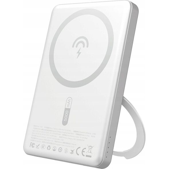 Powerbank Dudao K28S 20W PD 5000mAh z MagSafe i podstawką - srebrny