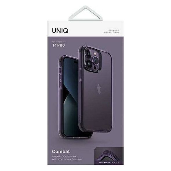 Uniq UNIQ etui Combat iPhone 14 Pro 6,1" purpurowy/fig purple