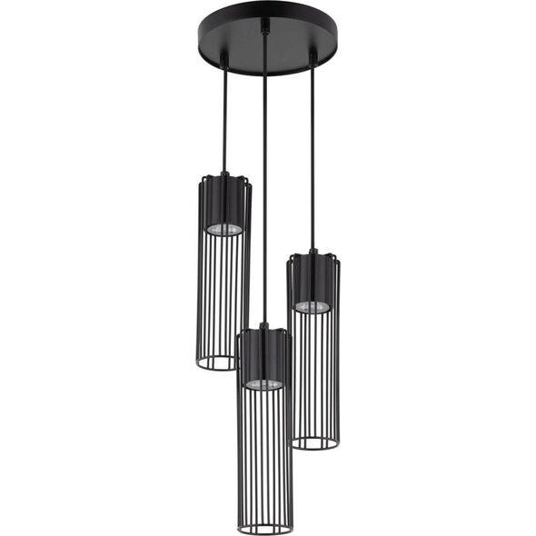 Lampa wisząca Sigma Industrialna lampa wisząca Fobia kaskada nad łóżko czarna