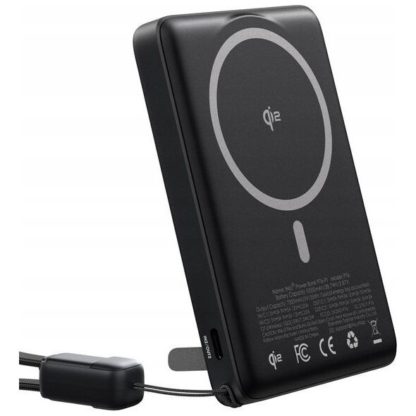 INIU Powerbank MagPro Slim - magnetyczny powerbank bezprzewodowy 10000mAh czarny - Gwarancja bezpieczeństwa. Proste raty. Bezpłatna wysyłka od 170 zł.