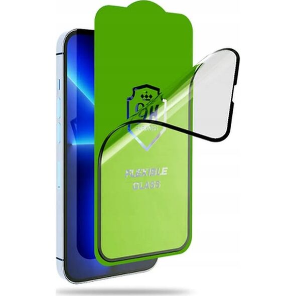 Szkło hybrydowe Bestsuit Flexible 5D Full Glue do Samsung Galaxy S25 Ultra czarny - działający czytnik