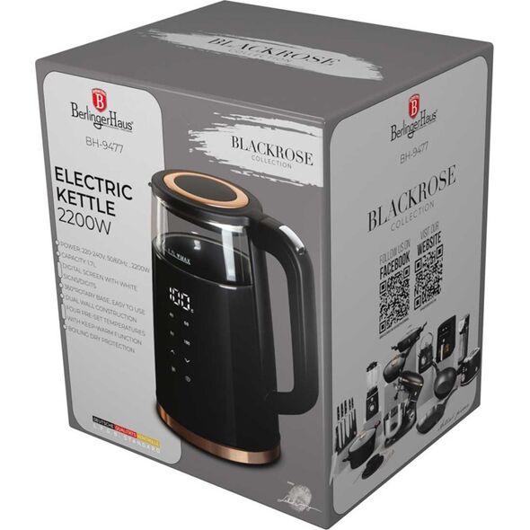 CZAJNIK ELEKTRYCZNY 1,7L BERLINGER HAUS BH-9477 BLACK ROSE