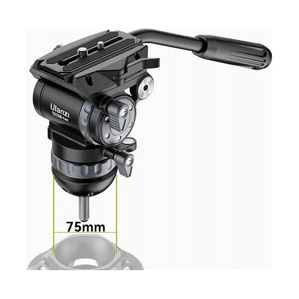 Profesjonalna Głowica Heavy Duty Video 360 Olejowa 75mm 10kg /  ULANZI / T045
