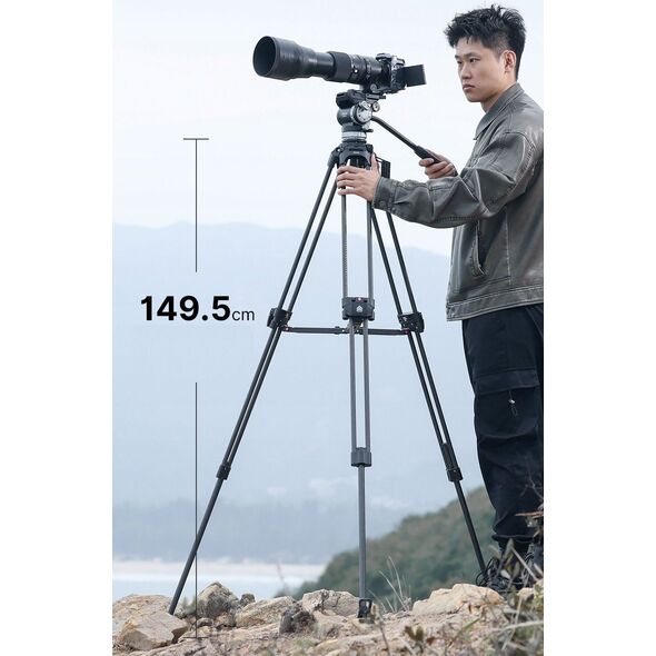 Profesjonalny STATYW do Filmowania VIDEO 25kg 149.5cm BOWL 75mm / Ulanzi / T047