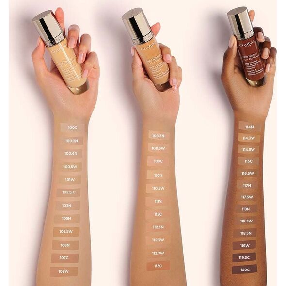 CLARINS SKIN ILLUSION FULL COVERAGE HYDRATING FOUNDATION 109C 30ML