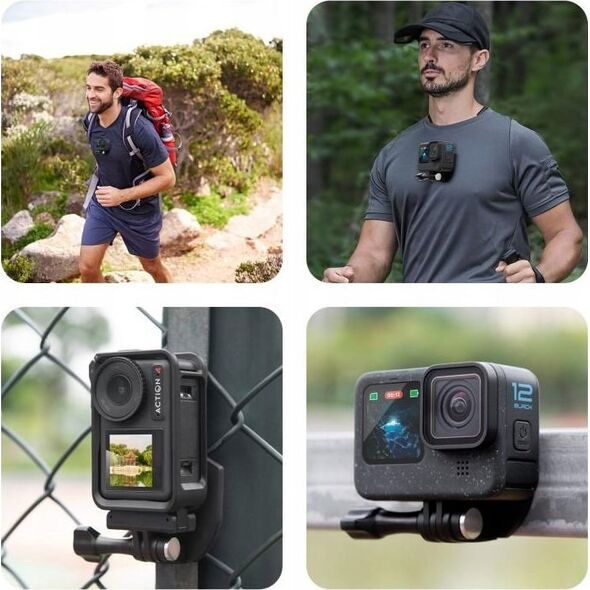 Zestaw Uchwyt na Magnes Szyję do GoPro HERO 13 12 11 Mini 10 9 8 7 6 5 MAX / PU739B