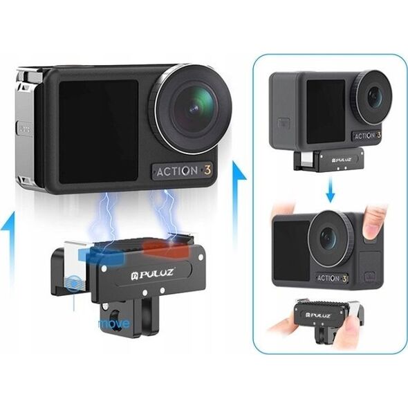 Adapter Uchwyt Mocowanie na 1/4'' System GoPro do DJI Osmo Action 5 Pro / 4 / 3 / PU743B