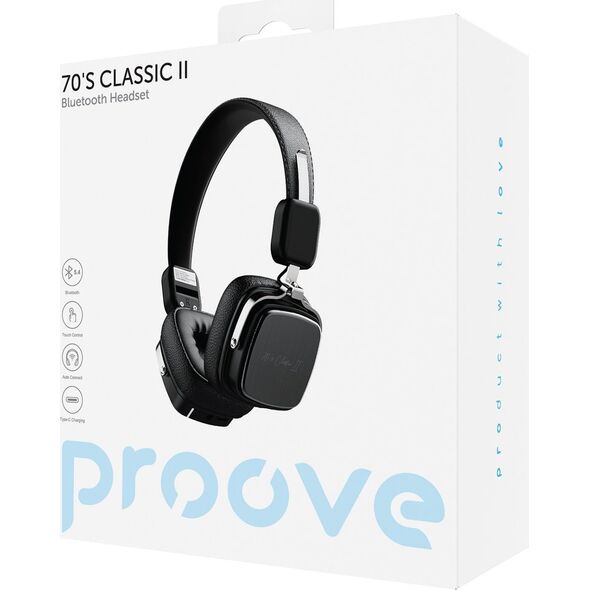 Słuchawki Bezprzewodowe Retro Nauszne Bluetooth 5.4 70'Classic II Proove / Czarne