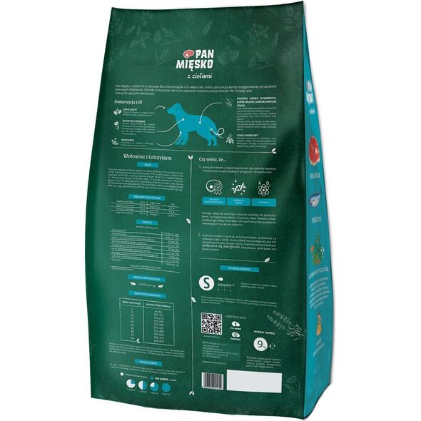 Pan Mięsko Z Ziołami Wołowina z tuńczykiem (dorosły) chrupki S 9kg