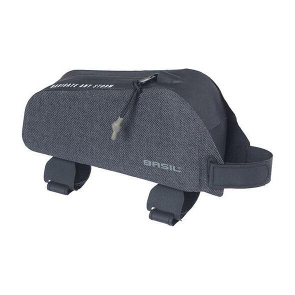 Torba na ramę BASIL NAVIGATOR STORM, Paski Velcro, 0,8L, Wodoodporna, Czarna (NEW 2025)