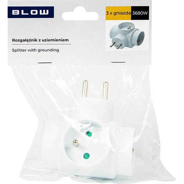 Kabel zasilający Blow 98-605# Rozgałęźnik r-31 pr 3gniazda z uziemieniem