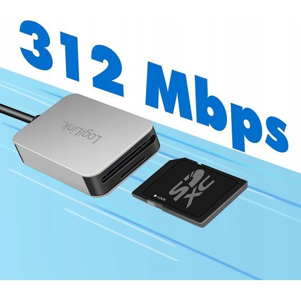 Czytnik LogiLink LogiLink USB 3.0 Dual-Kartenleser USB-C/SD/microSD alu