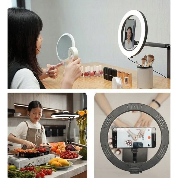 Lampa Pierścieniowa Led Ring 10" / 26 Cm / Vlog 12w Na Statyw 1/4" Selfie Foto Telesin / P3-fs-02