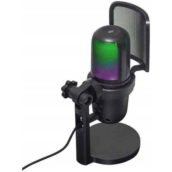 Mikrofon Pojemnościowy Gamingowy Studyjny 24bit 96khz Na Usb-c Rgb Statyw / Gmmc00022401 / Micro