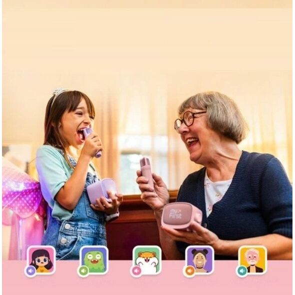 Głośnik Mikrofon Zestaw 2w1 Karaoke Na Bluetooth Aux Microsd Dla Dziecka / Myfirst Voice 2/ Różowy