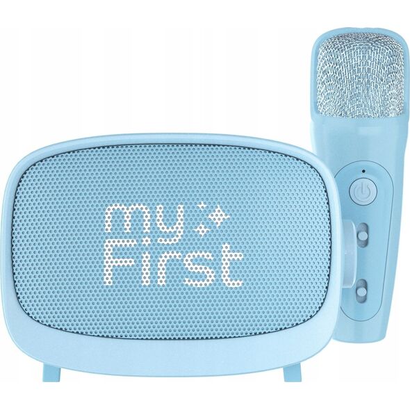 Głośnik Mikrofon Zestaw 2w1 Karaoke Na Bluetooth Aux Microsd Dla Dziecka / Myfirst Voice 2/ Niebieski