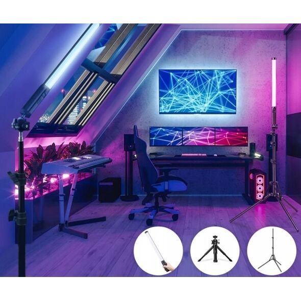 Lampa Diodowa Tuba Led Oświetlenie Miecz Świetlny Rgb 3300 Mah / Ulanzi Vl119 / L132