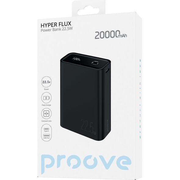 Mocny Powerbank Podróżny 2w1 20000mah 22.5w Usb Usb-a + Usb-c Type-c Proove / Hyper Flux