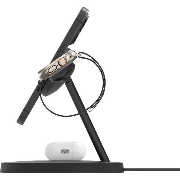 Belkin Stacja do ładowania bezprzewodowego na iPhone, Apple Watch, AirPods, Qi2 15W, czarna