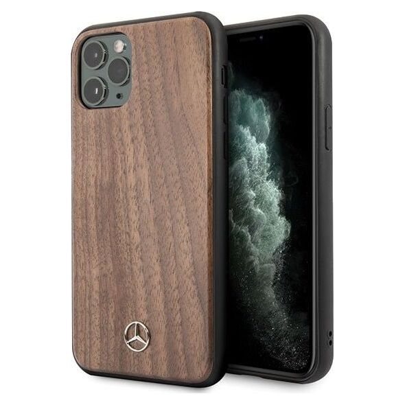 Mercedes Mercedes MEHCN58VWOLB iPhone 11 Pro hard case brązowy/brown Wood Line Walnut