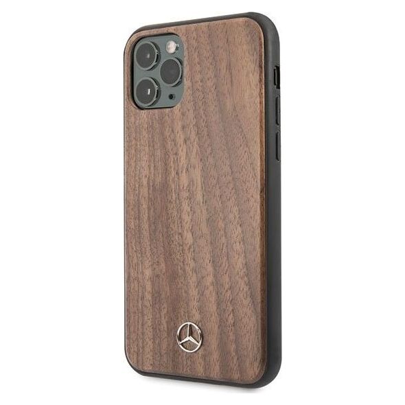 Mercedes Mercedes MEHCN58VWOLB iPhone 11 Pro hard case brązowy/brown Wood Line Walnut