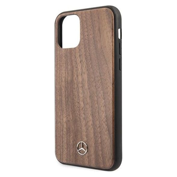 Mercedes Mercedes MEHCN58VWOLB iPhone 11 Pro hard case brązowy/brown Wood Line Walnut