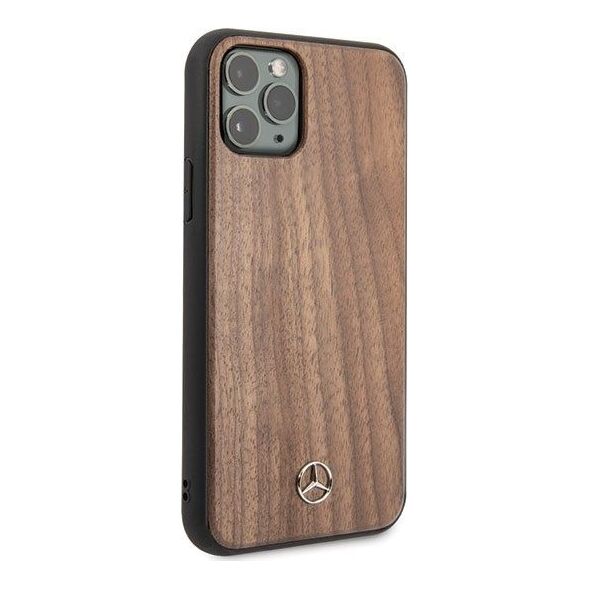 Mercedes Mercedes MEHCN58VWOLB iPhone 11 Pro hard case brązowy/brown Wood Line Walnut