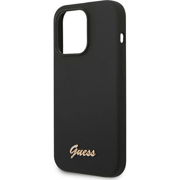 Guess Etui Guess GUHCP14XSLSMK Apple iPhone 14 Pro Max czarny/black hard case Silicone Vintage Gold Logo