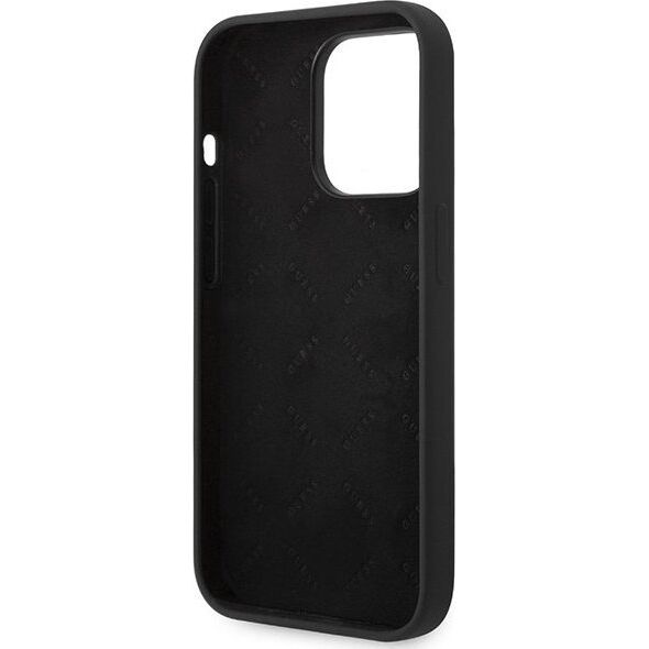 Guess Etui Guess GUHCP14XSLSMK Apple iPhone 14 Pro Max czarny/black hard case Silicone Vintage Gold Logo