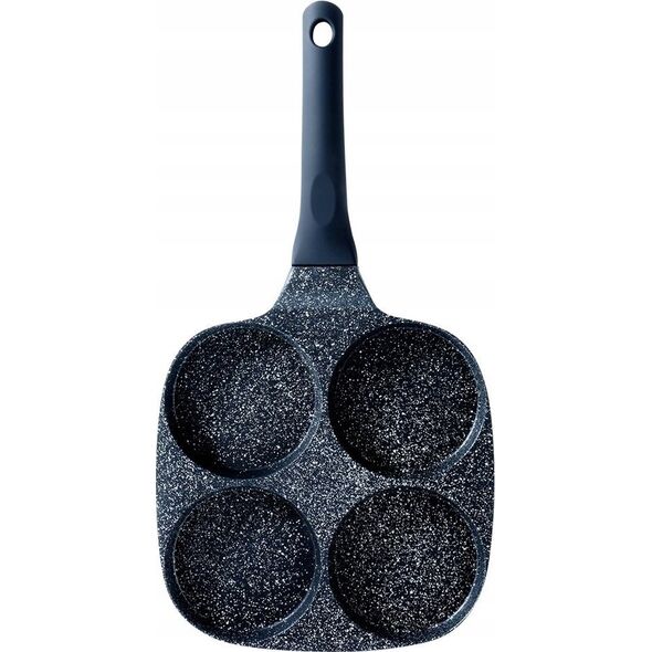 Patelnia Vilde Patelnia do Jajek Placków Pancakes Granitowa 4 Otwory Solidna VILDE 19x19cm