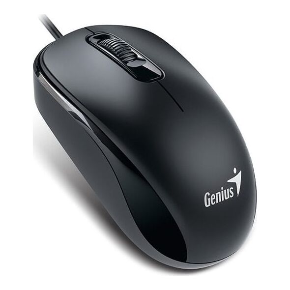 Mysz przewodowa, Genius DX-110, czarna, optyczna, 1200DPI, USB-C