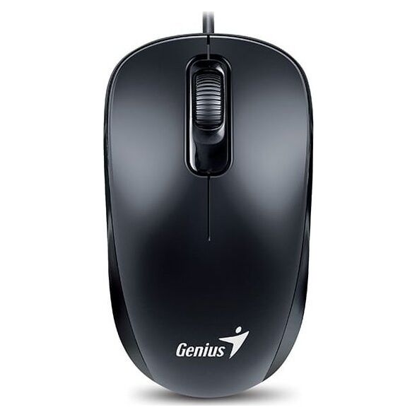 Mysz przewodowa, Genius DX-110, czarna, optyczna, 1200DPI, USB-C
