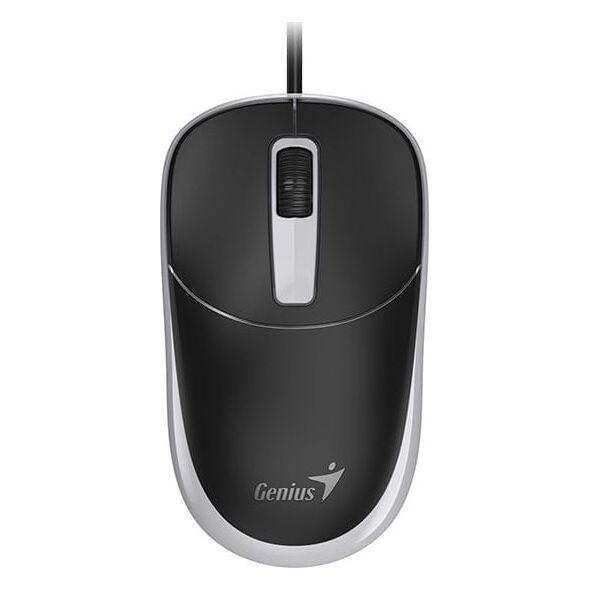 Mysz przewodowa, Genius DX-123, czarno-szara, optyczna, 1200DPI