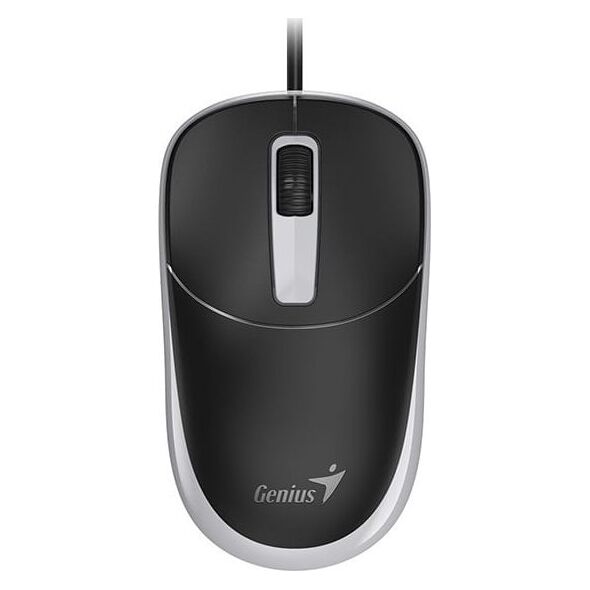 Mysz przewodowa, Genius DX-123, czarno-szara, optyczna, 1200DPI, USB-C