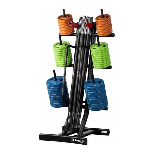 ZESTAW TRAINING PUMP SBP22 SZTANGA 10 x 20 KG (200 KG) + STOJAK STR40 HMS