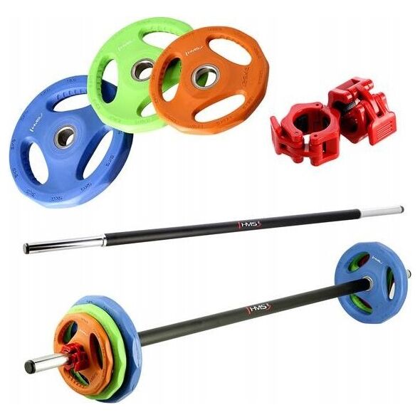 ZESTAW TRAINING PUMP SBP22 SZTANGA 10 x 20 KG (200 KG) + STOJAK STR40 HMS