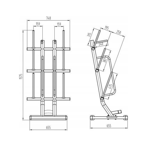 ZESTAW TRAINING PUMP SBP22 SZTANGA 10 x 20 KG (200 KG) + STOJAK STR40 HMS
