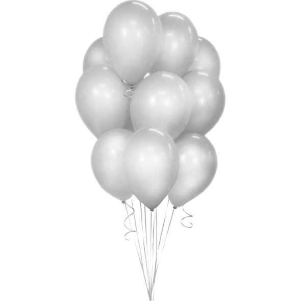 GoDan Balony Beauty & Charm metaliki srebrne 12 10 szt. Godan