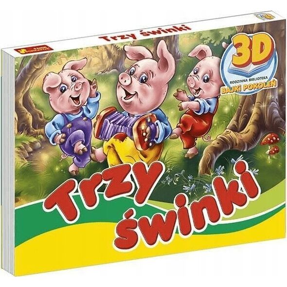 Ranok Książka 3D Trzy świnki bajki z morałem rozkładana