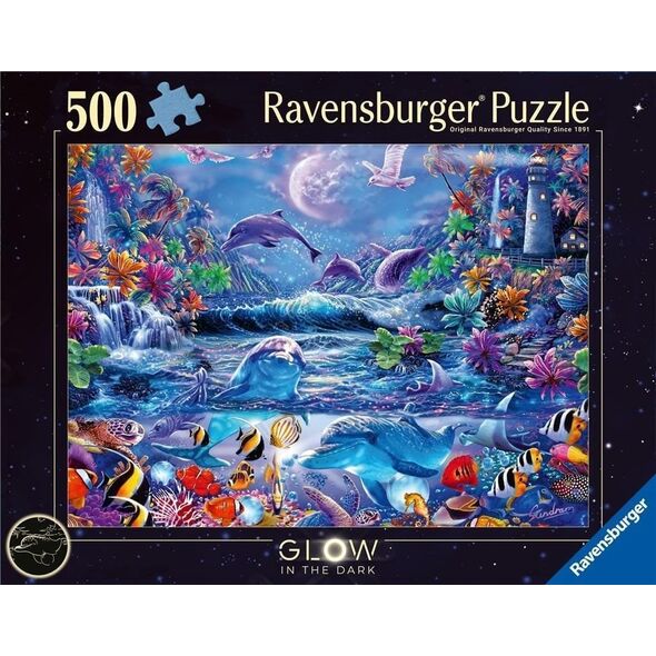 Ravensburger Puzzle 2D 500 Świecące - Magiczny świat