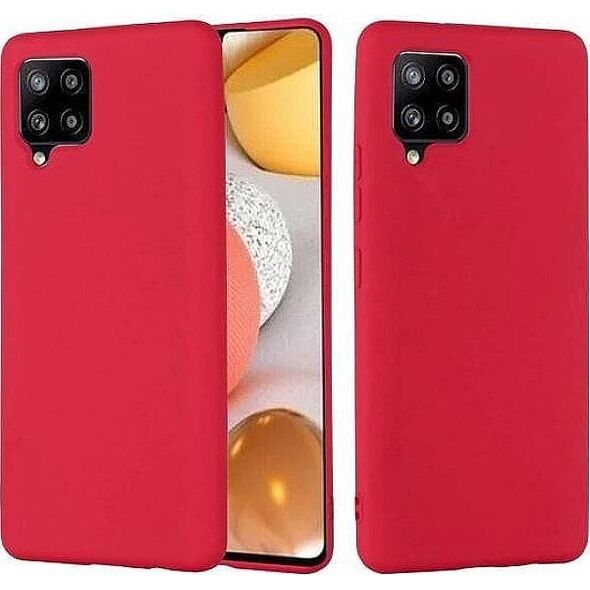 Mocco Υγρή Σιλικόνη Μαλακή Πίσω Θήκη για Samsung Galaxy A42 5G Κόκκινο