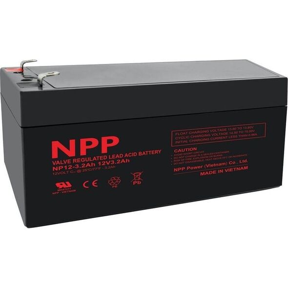 Μπαταρία 12V 3.2Ah T1(F1) Pb AGM NPP