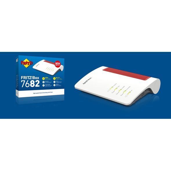 FRITZ!Box 7682 ασύρματος δρομολογητής 2.5 Gigabit Ethernet Dual-band (2.4 GHz/5 GHz) Λευκό