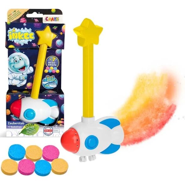 INKEE bath toy with paint Wand Rocket, 40447EN