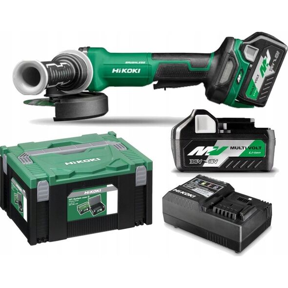 ΓΩΝΙΑΚΟΣ ΤΡΟΧΟΣ HIKOKI.36V G3613DFWQZ 125mm 2x2.5Ah BL MULTIVOLT HITSYSTEM DEAD SWITCH
