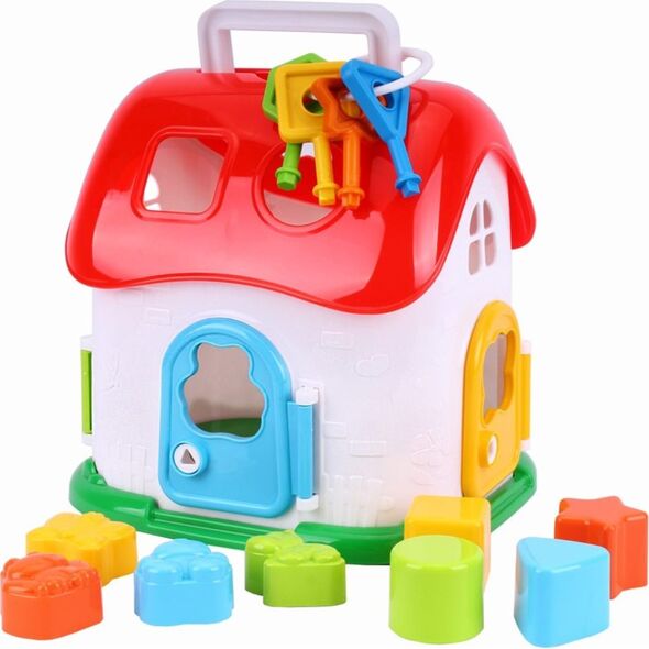 Technok SORTER LEŚNY DOMEK FIGURY GEOMETRYCZNE ZWIERZĘTA KLUCZE KOLORY KLOCKI